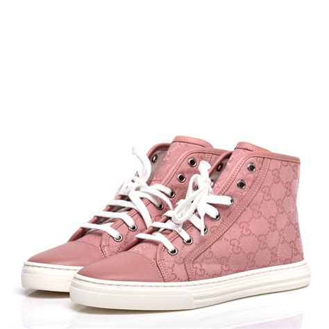 hot pink high top gucci sneakers|gucci high top women sneakers.